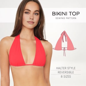 Bikinimönster Nybörjarbaddräkt Sömnadsmönster, Baddräktstopp, Badkläder, Plus Size Bikinimönster, Dammönster PDF Digitala Mönster