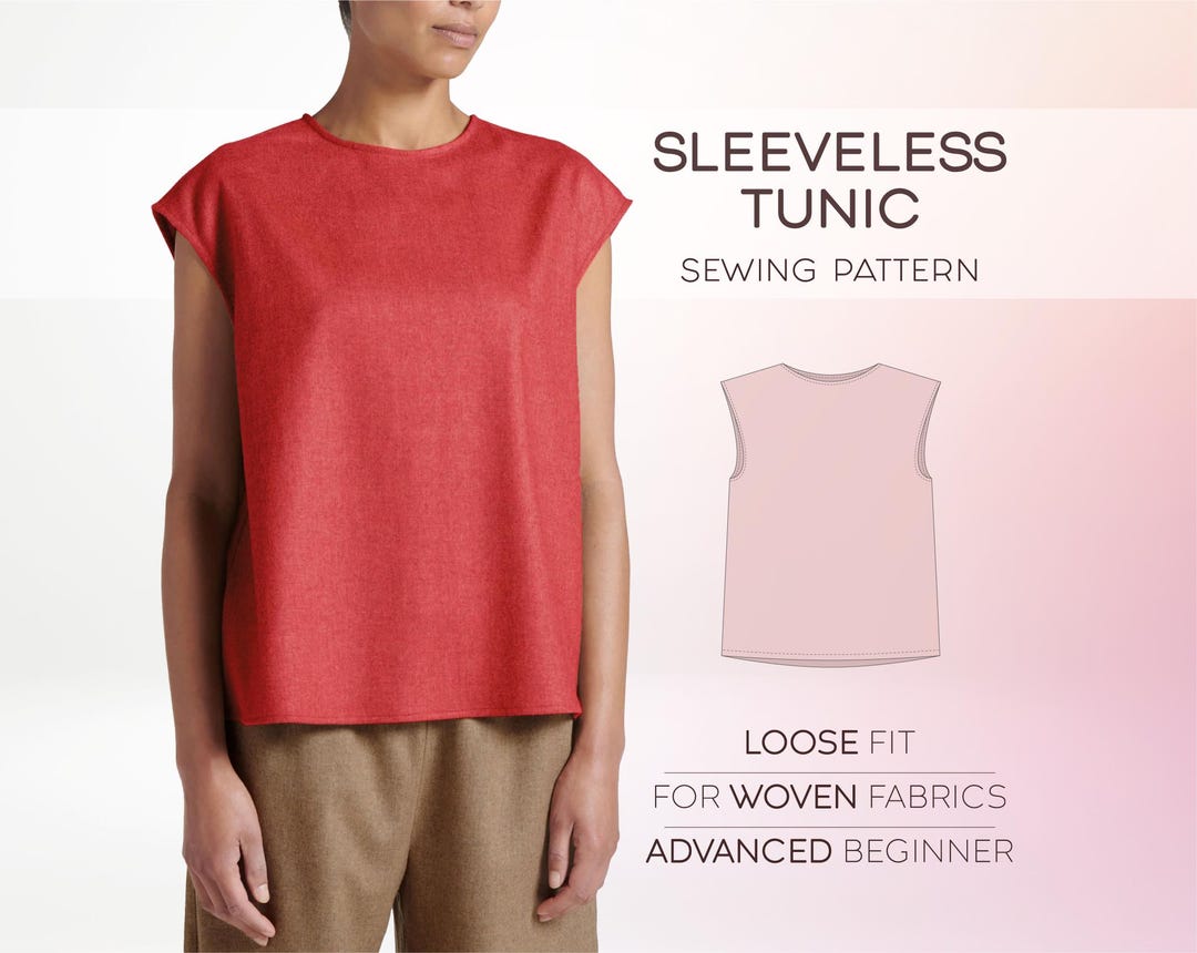 Linen Top Sewing Pattern for Women, Tunic Pattern, Easy Fit Top Pattern ...