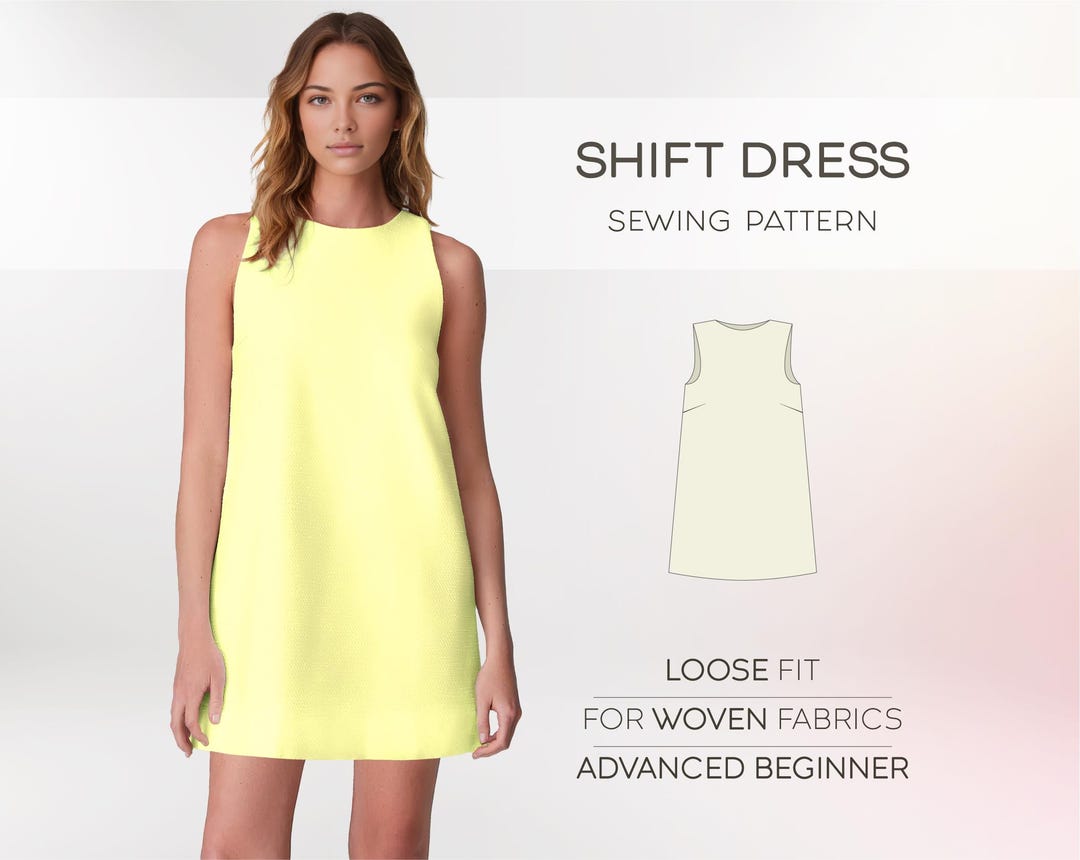 Shift Dress Sewing Pattern, A-line Dress Pattern, Summer Cotton Dress  Beginner Pattern, Relaxed Short Dress, Plus Size Dress PDF Pattern - Etsy