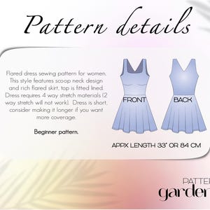 PDF Sewing patterns for women, plus size dress patterns, skater dress pattern, fit and flare dress pattern, short dress, beginner dress pattern, mini dress, pull on dress, party dress pattern, dress sewing tutorial, easy dress pattern, simple dress