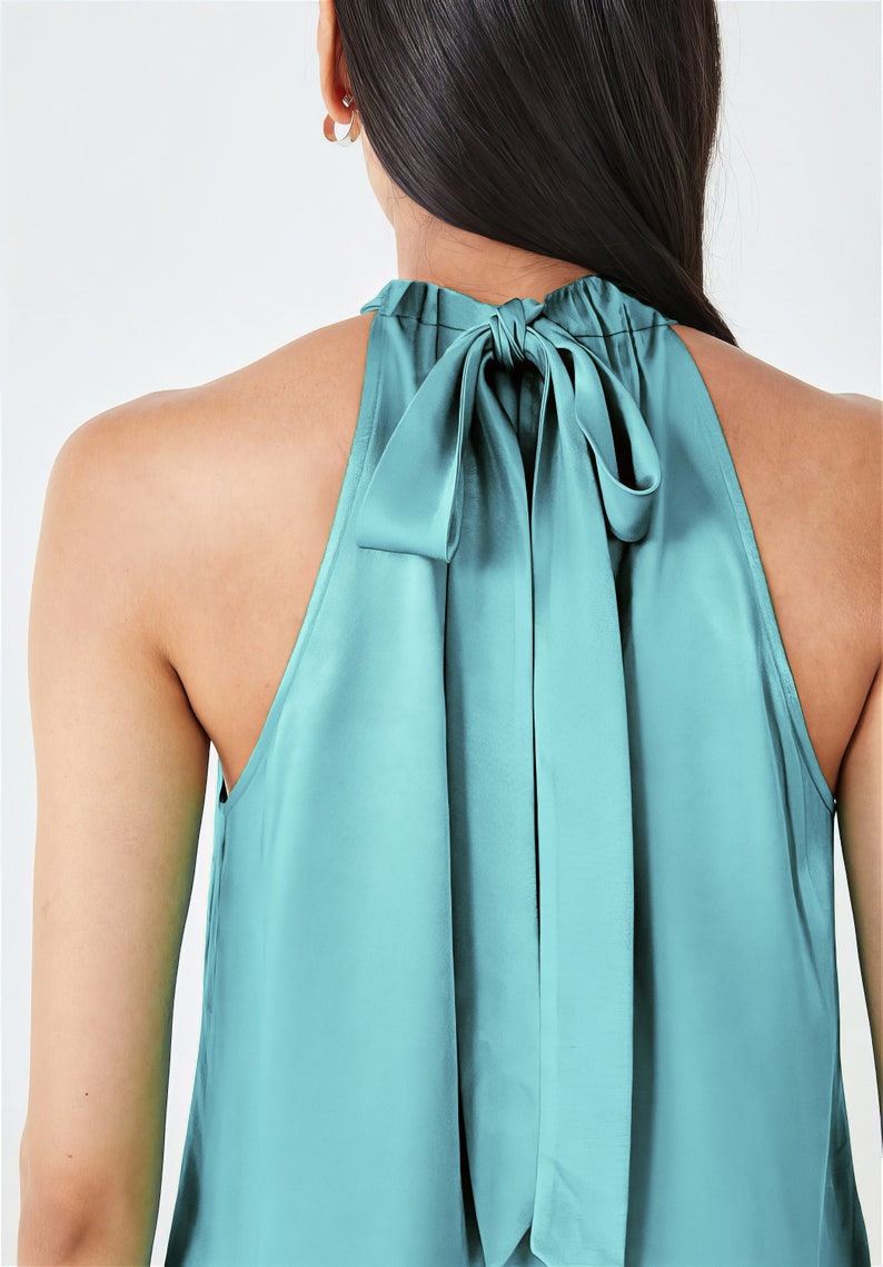 Naaipatroon haltertop, zomerblousepatroon, mouwloze top beginnerspatroon, gemakkelijk passen toppatroon, pdf-patroon tuniek, eenvoudige blouse afbeelding 5