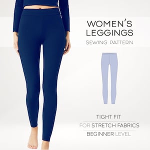 Simple Leggings Pattern, Women Leggings Sewing Pattern, Pants Beginner Pattern, Plus Size Pattern, Easy Leggings, PDF Sewing Patterns