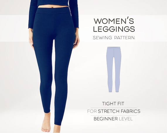 Simple Leggings Pattern, Women Leggings Sewing Pattern, Pants Beginner Pattern, Plus Size Pattern, Easy Leggings, PDF Sewing Patterns
