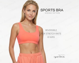 Sport-BH Schnittmuster, Bralette Schnittmuster, Yoga Top Schnittmuster, Bikini Top Schnittmuster