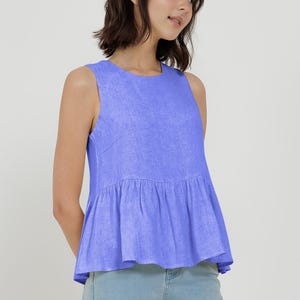 PDF Sewing patterns for women, plus size top pattern, linen blouse pattern, beginner friendly patterns, summer shirt pattern, cotton shirt pattern, sleeveless top pattern, cotton top pattern, cute top pattern, relaxed top pattern, linen top pattern