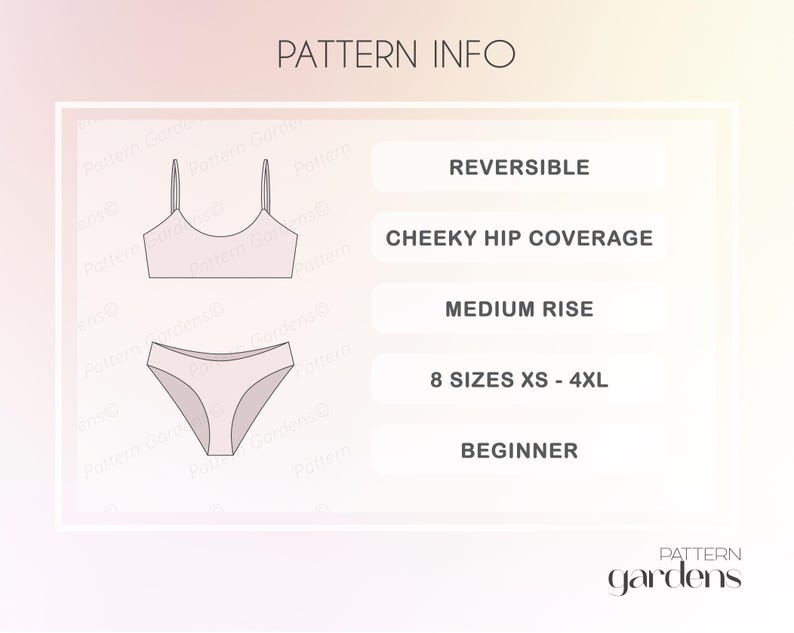 Bikini Sewing Pattern, Women's Swimsuit Pattern, Bathing Suit Pattern ...