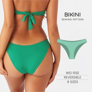 Badpakpatroon naaipatroon bikini voor beginners, badpakpatroon, naaipatroon grote maten bikini vrouwen, pdf digitale naaipatronen
