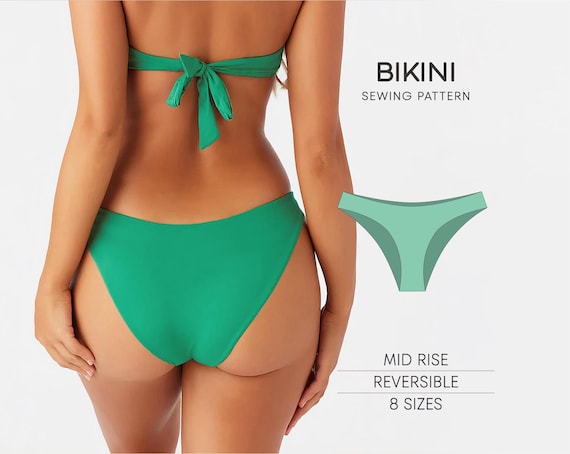 Swimsuit Pattern Beginner Bikini Sewing Pattern, Bathing Suit Pattern, Plus Size Bikini Women Sewing Pattern, PDF Digital Sewing Patterns