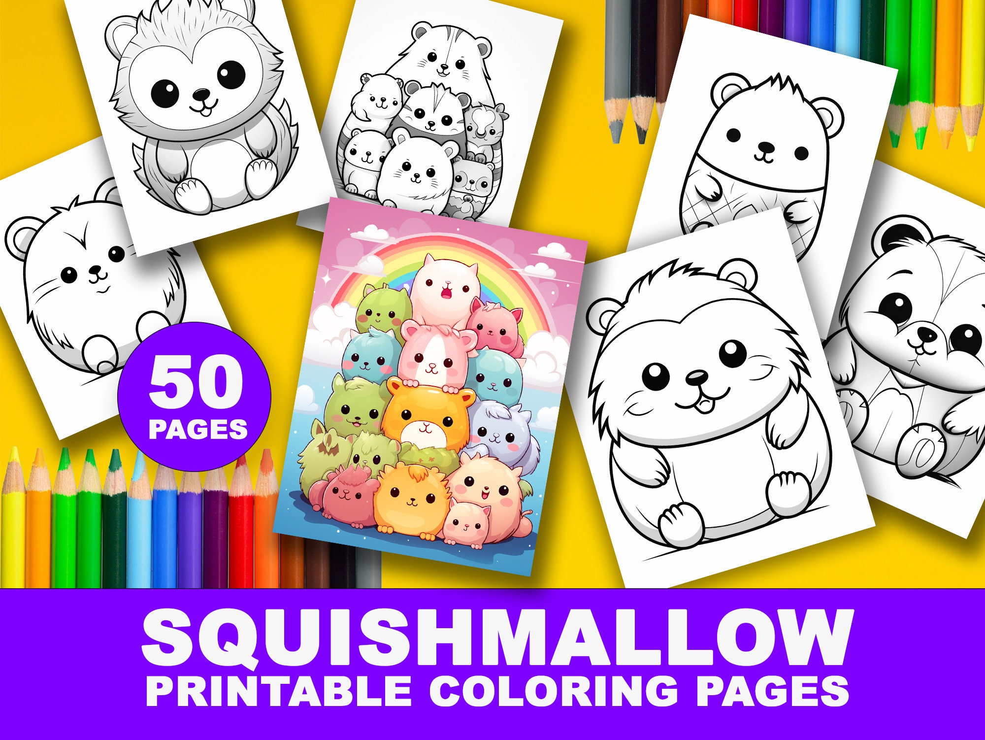 Squishmallows Coloring Pages for Kids Toddlers Preschoolers Printable ...