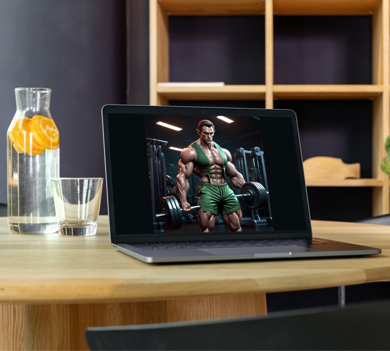 Male Elf Digital Art Print Wall Art AI Generated AI Art Digital