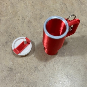 Mini Stanley inspired Tumbler Keychain, With Storage Stanley Quencher