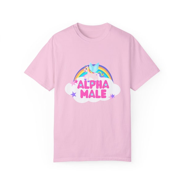 Alpha male t-shirt tee, funny, unicorn, meme, unisex