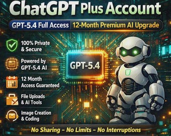 Cuenta ChatGPT Plus de 12 meses / IA GPT-5.4, acceso mundial (entrega digital)