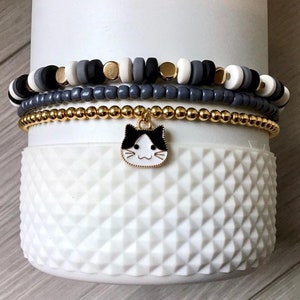 Topper till stövlar/ Ett enda mjau smälter bort tusen bekymmer/ Stanley-tillbehör/ Stacked armband