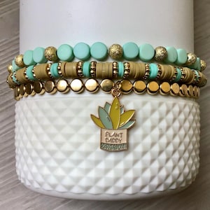 Tumbler Bracelet/ Let Yourself Grow/ Stanley Accessories/ Stacked Bracelet