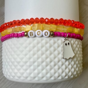 Pink Halloween Tumbler Bracelet Stack: Boo To You Too - 30oz & 40oz
