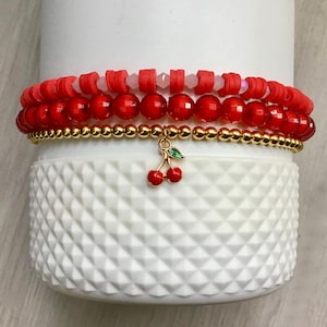 Ich Cherry-ish You / Tumble Boot Topper / Stanley Zubehör / Stanley Armband-Stapel / Bettelarmband für Wasserflasche