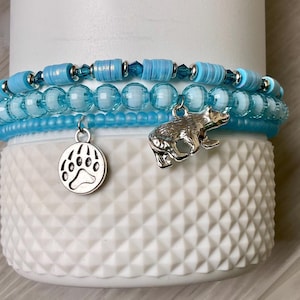 Gestapeltes Armband für Becher / Kriegerin / Bettelarmband für Wasserflasche / Stanley Zubehör / Becherdeckel
