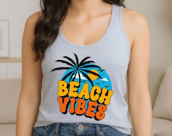 Beach Vibes, Beach Tank, Beach Tank Top, Tank Top, Summer Tank, Muscle Tank, Flowy Tank, Comfy Tank, Tank Tops, Summer, Beach Shirt, Vacay
