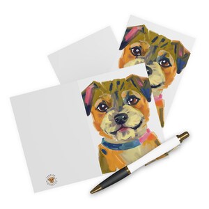 Schattige Borderterriër-wenskaarten (5-pack)