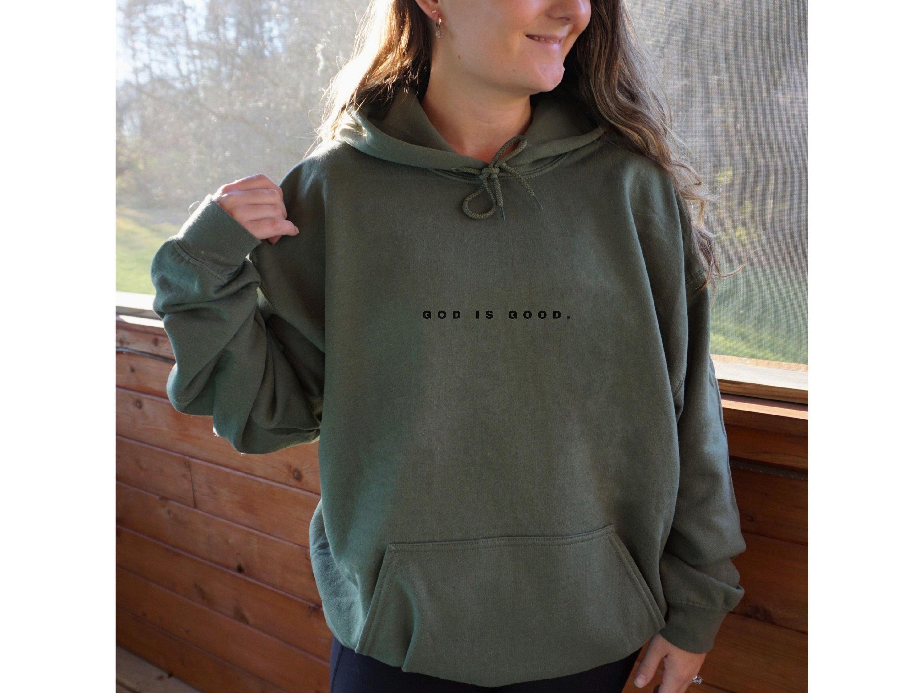 Jesus and God Is Good Mock Neck Reversible Sweatshirt main image 1