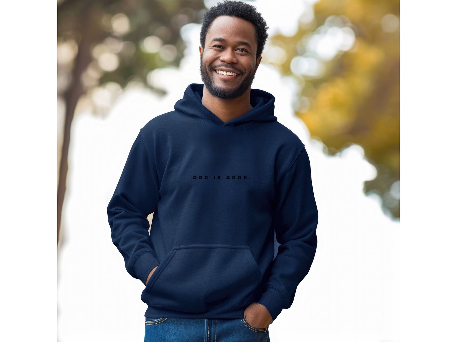 Jesus and God Is Good Mock Neck Reversible Sweatshirt