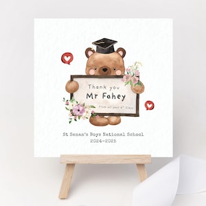 Biglietto di ringraziamento personalizzato per l'insegnante della classe, biglietto di ringraziamento personalizzato per l'insegnante, biglietto Múinteoir, biglietto di fine anno scolastico, biglietto SNA
