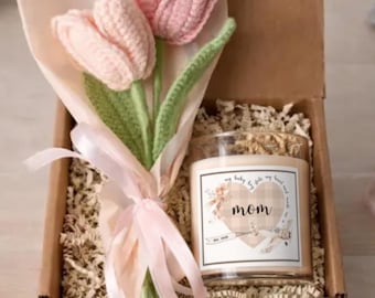 First Time Mom of Baby Boy Gift Set, Shower Gift for New Mom, First Mothers Day, Candle for Proud New Mom, Push Gift, Postpartum Gift Box