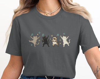 Funny Dancing Cats T-Shirt, Cute Cats Hoodie, Sweatshirt Gift for Cat Mom, Animal Lover Gift