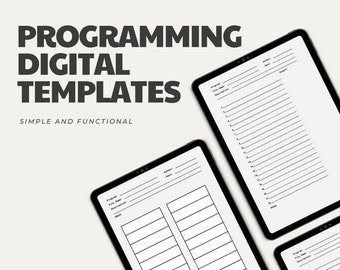 Coding/programmingtemplate Digital Notebook Light Theme, for Goodnotes ...