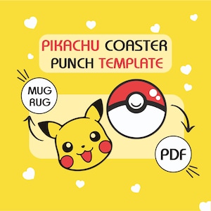 Cartoon Characters Coaster Punch Needle Template, Mug Rug, Punch Needle Pattern, Punch Needle, Punch, Pattern,Punch, Digital Download, Mug