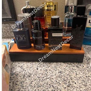 3 Tier Wooden Cologne Organizer with Drawer | Perfume Organizer | Cologne Stand | Perfume Display Holder | Gift For Him | Cologne Rack