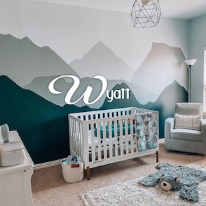 Vinyl Name Decal for Boys Nursery | Personalized Boys Name Wall Decal | Boy Name Sign | Personalized Nursery Decor Name Monogram