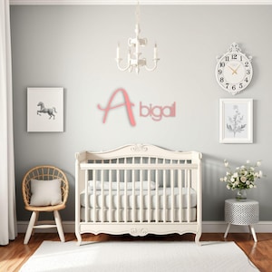 Custom Nursery Wall Decal | Personalized Girl Name Vinyl Sticker | Baby Shower Gift | Wall Art