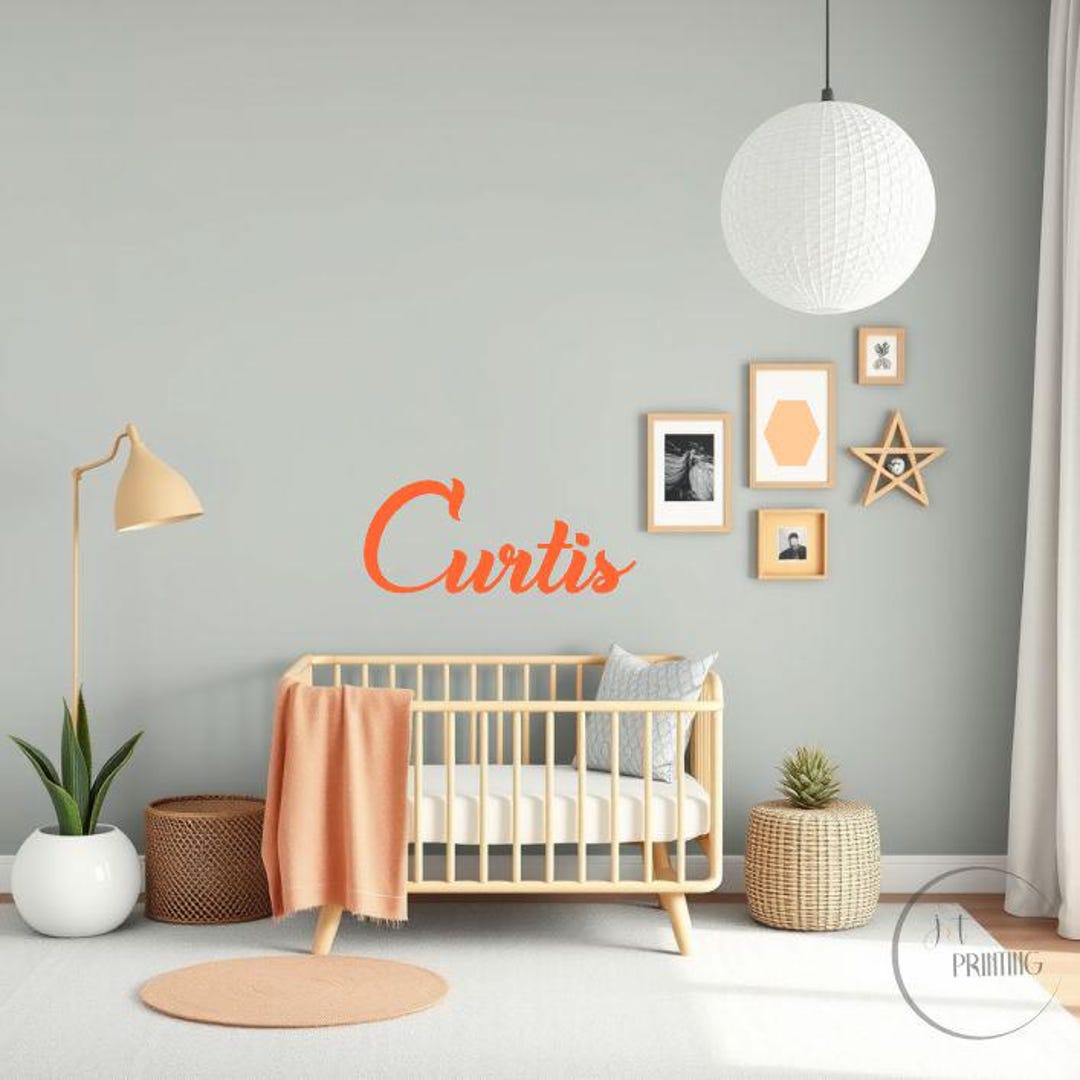 Personalized Wall Decal Boy Name Wall Decal Nursery Wall Decal ...