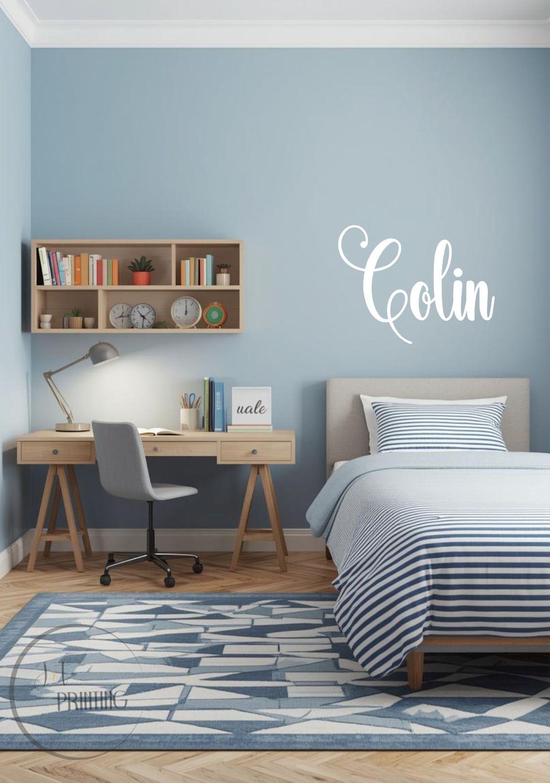 Name Wall Decal for Boy Room Decor | Baby Boy Nursery Name Decal ...