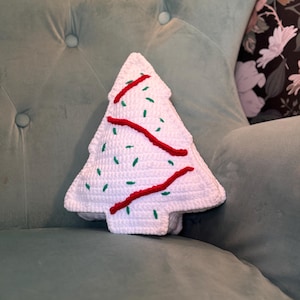 Weihnachtsbaum-Kuchen-Kissen, Dekokissen, Weihnachtskissen, Food-Kissen, Kuchen-Kissen, Weihnachtsbaum-Kuchen-Plüsch