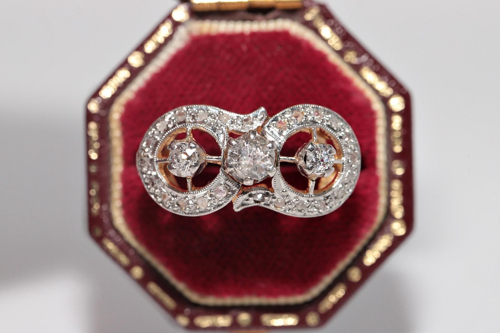 アンティーク 1900年代頃 ビクトリア朝 18K ゴールド 天然ダイヤモンド