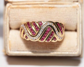 はち✨クリスマス直前商品❣️美しい❣️勝利に導く❣️Ruby ring✨ Buy Estele Rose Gold Plated CZ Sparkling Finger Ring with