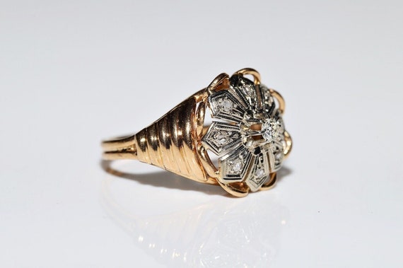 Victorian 18k Gold 1900s Natural Diamond Decorate… - image 7