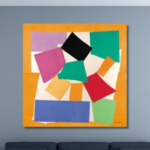 Henri Matisse The Snail Canvas Print,Iconic Abstract Art,Colorful Modern Art Canvas Wall Decor,Colorful Art,Geometric Modern Canvas Wall Art