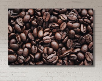Kaffeebohne Poster Druck,Kaffee Liebhaber Geschenk,Kaffee Poster,Kaffee Bohne Wand Dekoration,Kaffeehaus Dekor,Cafe Wand Dekoration,Kaffeebohnen Druck