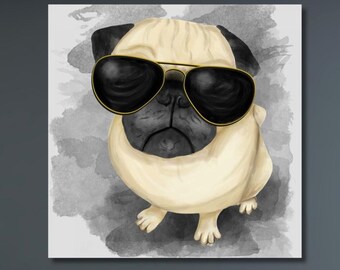 Funny Dog Poster Print,Dog Portrait Canvas Print,Dog Lover’s gift idea,Cute Dog Wall Decor,Art for Pet Lovers,Puppy Love,Artistic Dog Poster