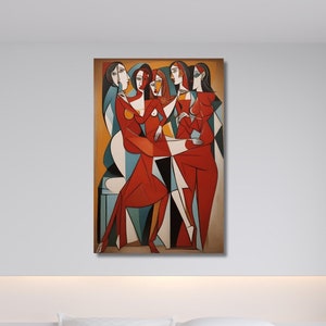Woman Cubist Picasso Art,Cubist Canvas Poster Wall Art,Pablo Picasso Art,Cubist Lovers Poster,Cubism Art,Modern wall decor,woman print art