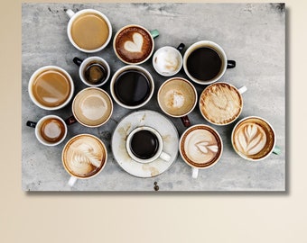Decorazione murale per amanti del caffè, arte murale su tela con caffè, arte rustica per la cucina, ma prima, il caffè, arte del caffè per la cucina, decorazione per la casa ispirata al caffè
