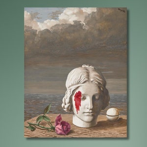 René Magritte Memory Poster Canvas Wall Art, Surrealism Art,surreal artwork, Home&Office Wall Decor Gift,gift for her,christmas gift idea