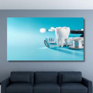 Dental Office Wall Decor,Dentist Office Poster,Dental Clinic Wall Decor,Dentist Waiting Room Decor,Gift for dentist,tooth picture,canvas art