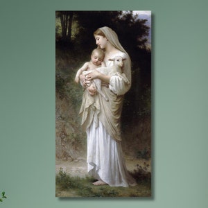 Innocence by William Adolphe Bouguereau,Classic Canvas Art,Fine Art Canvas Print,French Romantic Art,Classic art lover gift,woman print art