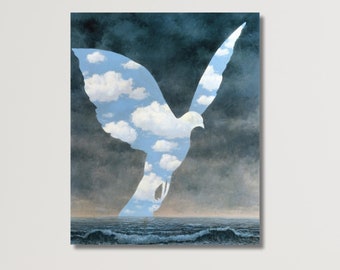 Rene Magritte La grande famille Impression sur toile, La Grande Famille - Toile oiseaux, Affiches sur toile René Magritte, René La Grande Famille, 1963