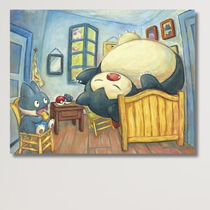 Van Gogh Inspired Munchlax Snorlax|Gift For Kids|Munchlax and Snorlax|Gift Idea